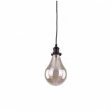 Rustik 117 VISILICA 1*E27 BLACK/AMBER GLASS