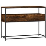 Maison Chic konzolna miza - miza ob steni dimljen hrast 100x40x75 cm inženirski les, (21785894) Cene