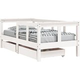 The Living Store Otroški posteljni okvir s predali bel 70x140 cm trdna borovina - Otroški Posteljni Okvir, (21625231) | Shoptok.si