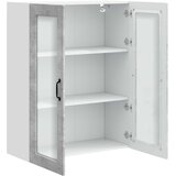  Zidni stakleni ormarić Betonski sivi 80 x 31 x 100 cm | shoptok.hr