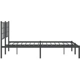  Metalni okvir za krevet s uzglavljem crni 140x200 cm | shoptok.hr
