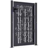  Vrtna vrata antracit 100x125 cm čelična s uzorkom bambusa | shoptok.hr
