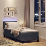  LED Box Spring Krevet s madracem Tamno siva 80 x 200 cm Baršun | shoptok.hr