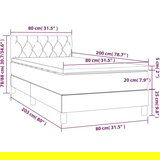  Krevet box spring s madracem LED crni 80 x 200 cm od tkanine | shoptok.hr