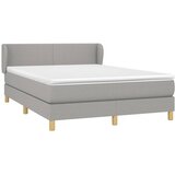  Krevet s oprugama i madracem svjetlosivi 140x190 cm od tkanine | shoptok.hr