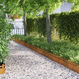 vidaXL Rubnjaci za travnjak 30 pcs Rđa 103 x 0,05 x 22 cm | shoptok.hr