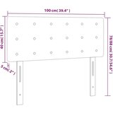  Uzglavlje crno 100 x 5 x 78/88 cm od umjetne kože | shoptok.hr