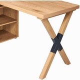 MID.YOU KOTNA PISALNA MIZA kovina, leseni material črna, barve hrasta | Shoptok.si