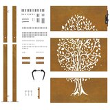  Vrtna vrata 100x150 cm Corten čelik Dizajn stabla | shoptok.hr