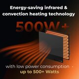 Aeno Premium Eco Smart Quadro zidna grijalica 500 W 50 × 50 cm crna | shoptok.hr