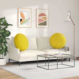  Jastučići za sjedenje 2 pcs Žuta Ø60 x 21 cm Baršun | shoptok.hr