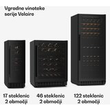Klarstein Velaire vgradna vinoteka | sodobna, elegantna | zaščita pred UV-žarki | dve območji | 46 steklenic | Shoptok.si