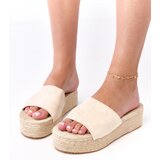  Beige Platform Espadrille Slides Klody | shoptok.hr