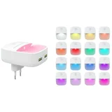 multifunkcijska nočna lučka + hišni polnilec 2x usb