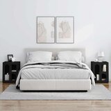  Nočna omarica 2 pcs Črna 40 x 35 x 50 cm Konstruiran les, (5000107139) | Shoptok.si