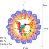 INF 3D Kinetic Wind Spinner - vijolična in oranžna šarenica ter dizajn kolibrija, (21837520) | Shoptok.si