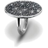  Ženski oliver weber extase chrome prsten sa swarovski sivim kristalom l ( 41145l.sil ) Cene