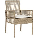  Set 2 Bež PE ratan, prašno lakirano jeklo, kaljeno steklo Majhna | Shoptok.si