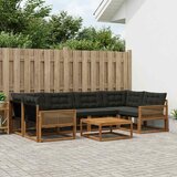  Set vanjskih sofa 7 kom. Prirodna i crna Cijene