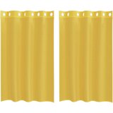 vidaXL Voile zavese z vponkami 2 kosa rumena | Shoptok.si