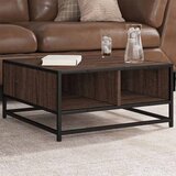  Stolić za kavu smeđa boja hrasta 60,5x60,5x30 cm drvo i metal | shoptok.hr