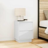  Noćni ormarići s LED svjetlima 2 kom bijeli 38x34x50 cm | shoptok.hr