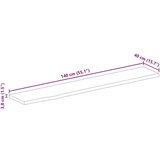 vidaXL Stolna ploča sa živim rubom 140x40x3,8cm od masivnog drva manga | shoptok.hr