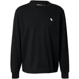Abercrombie & Fitch Sweater majica crna / bijela
