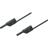 SKS Hirschmann MVL S 25/1 Au varnostni merilni kabel [lamelni vtič 2mm - lamelni vtič 2 mm] 25.00 cm črna PVC merilni kabel MVL S 25/1, (20422758) Cene