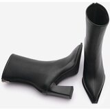 Marjin Women's Heeled Boots Pointed Toe Zipper At The Back Thick Heels Kikas Black. | Eponuda.ba