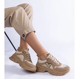 Gemre Brown platform sneakers with a heart by Martinez | Shoptok.si