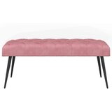  Klupa s gumbastim tkanjem Ružičasta 110 x 40 x 46 cm Baršun | shoptok.hr
