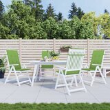  Jastuci za stolice 4 kom prošarano zeleni 120x50x4 cm tkanina | shoptok.hr