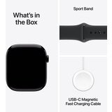 Apple watch series 11 gps 46mm m/l crno MEUX4ZR/A, aluminijasto ohišje, športni pas crne barve. | Shoptok.si