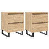  Noćni ormarići 2 kom boja hrasta 40x35x50 cm konstruirano drvo | Eponuda.com