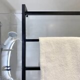  Držač ručnika na četiri razine, mat crni | shoptok.hr