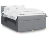  Krevet box spring s madracem svjetlosivi 140x200 cm od tkanine | shoptok.hr