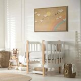 Slika - Holiday Sky - Sunny Day with a Rainbow and Flying Birds 60x40 U prirodnom drvenom okviru | shoptok.hr