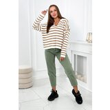 Kesi Striped camel sweater | shoptok.hr
