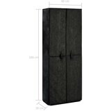 vidaXL Omarica za čevlje črna 60x30x166 cm iz blaga | Shoptok.si