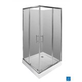 Linni tuš kabina Transparent srebrni ram 80x80x190cm providno staklo | ePonuda.com