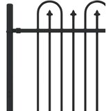  Spike Lok Ograja Črna 200 x 150 cm Prašno lakirano jeklo, (5000157951) | Shoptok.si