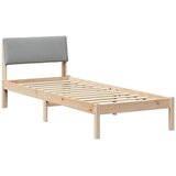  Okvir kreveta s uzglavljem Smeđa i svijetlo siva 80 x 200 cm | Eponuda.ba
