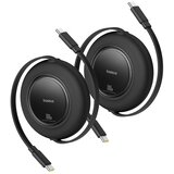 Baseus KABEL USB-C 100W NA USB-C 2M, 2 KOS ZA LIGHTNING ZA IPHONE, (5000259843) | Shoptok.si