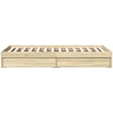 vidaXL Posteljni okvir s predali sonoma hrast 90x190 cm inženirski les | Shoptok.si
