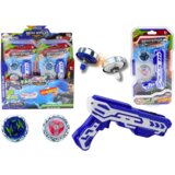 Pištolj za igru + 2 metalna diska za lansiranje - plavi | shoptok.hr