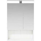  Kopalniška ogledalna omara z LED lučmi Bela 50 x 14,5 x 70 cm, (5000233013) | Shoptok.si