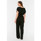 Trendyol Curve Black Belted Wide Leg Woven Overalls | ePonuda.com