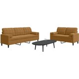  2-dijelni set sofa s jastucima smeđi baršunasti | shoptok.hr