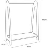MeowBaby Dječja vješalica za kapute u dekoru bora u prirodnoj boji 98x96 cm Montessori - | shoptok.hr